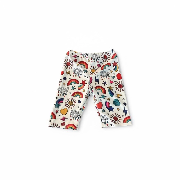 Lola + The Boys White and Red Playful Patterned Shorts - Picture 1 of 4